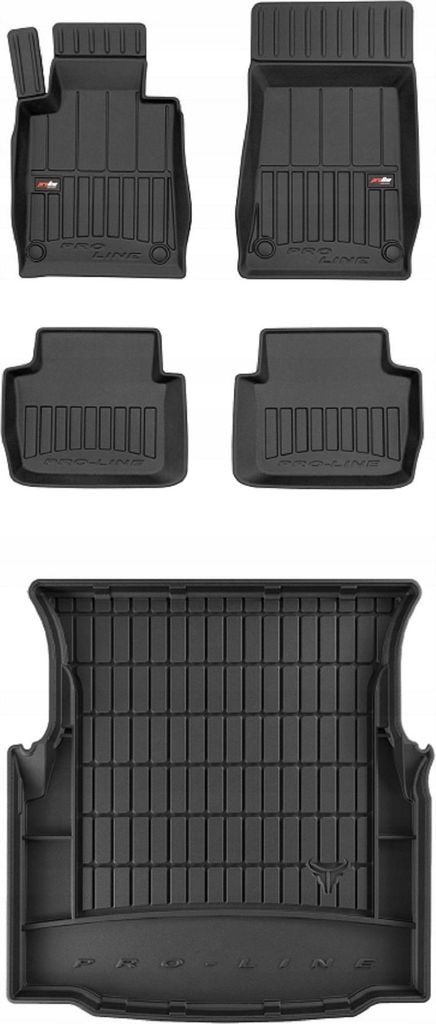 3D SET Gummifußmatten und Fußmatten BMW 3er E46 Coupe 1998-2005