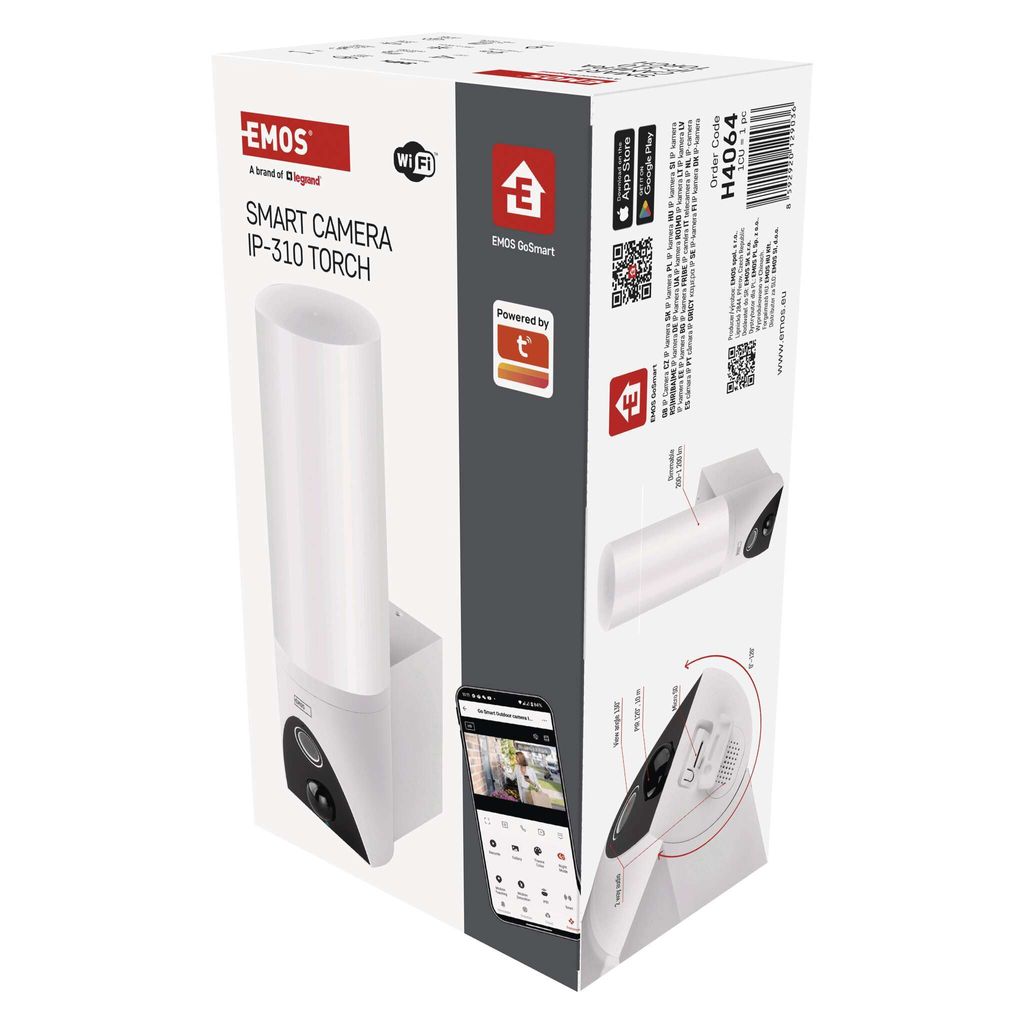 EMOS GoSmart Biela vonkajšia otočná kamera s WiFi a svetlom Obrázok produktu 25