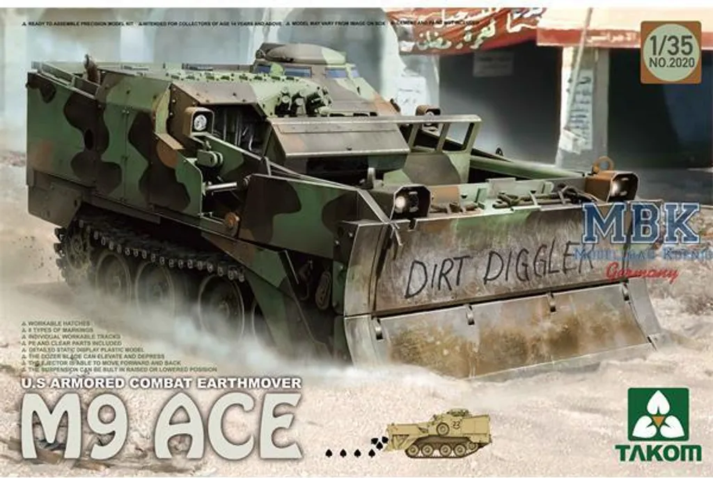 Maquette blindé M9 ACE Takom 1:35 assemblage précis sans défaut