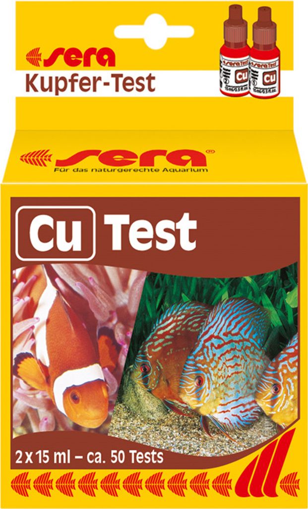 Sera Aquariumwassertester Kupfer Cu Test 2 x 15 ml Produktbild 