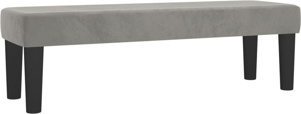 Sitzbank Hellgrau 100x30x30 cm Samt