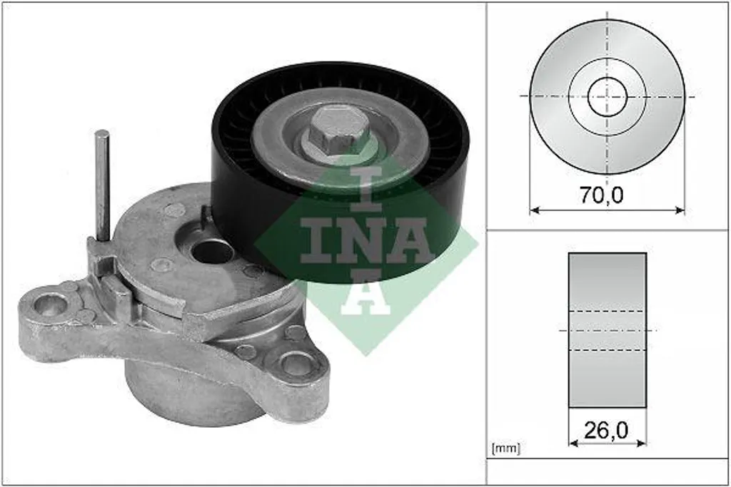 Tendeur de courroie d'accessoire pour Opel Antara et Cascada CDTI
