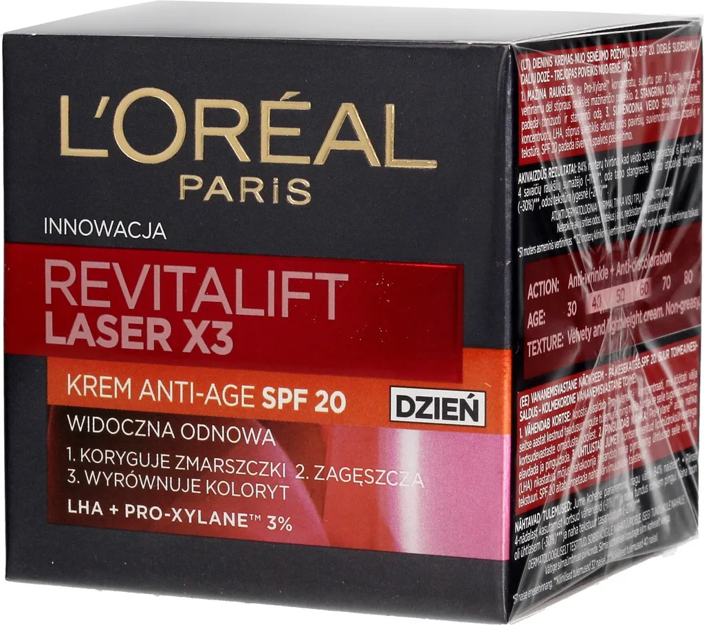 Recensione e Vendita L'Oréal Revitalift Laser X3 SPF 25 Crema 50ml