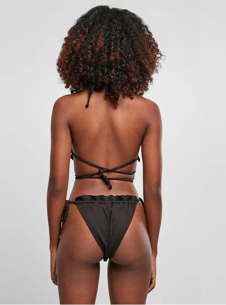 Bikini Triangle Noir Côtelé Finition Babylock Chic Urban Classics - 10