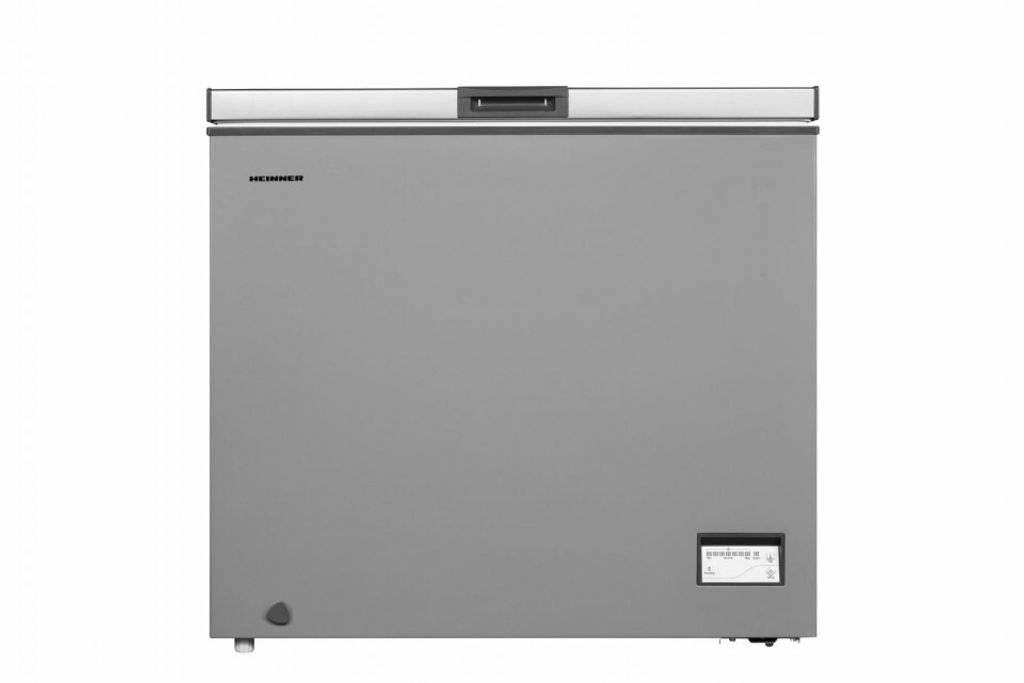 Heinner HCF-205NHSE++ Gefriertruhe 198 L, Wasserfestes LED-Display, Inverter-Kompressor, Silber
