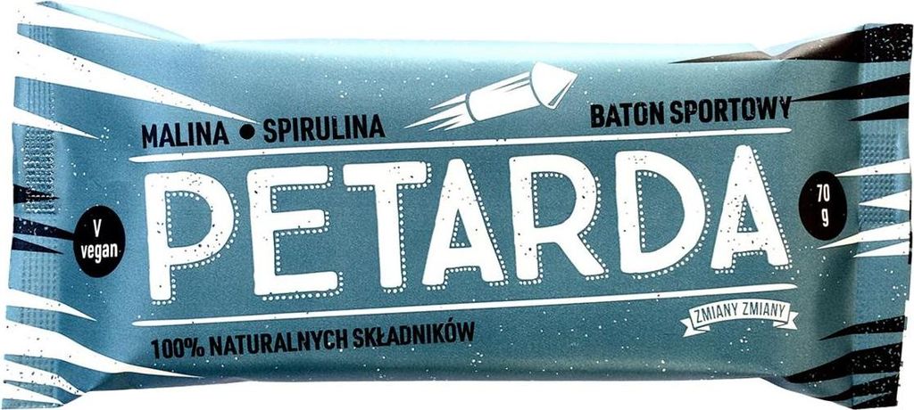 PETARDA GLUTENFREIER NUSS-RIESENRIEGEL MIT HIMBEEREN UND SPIRULINA 70 g – ZMIANY ZMIANY