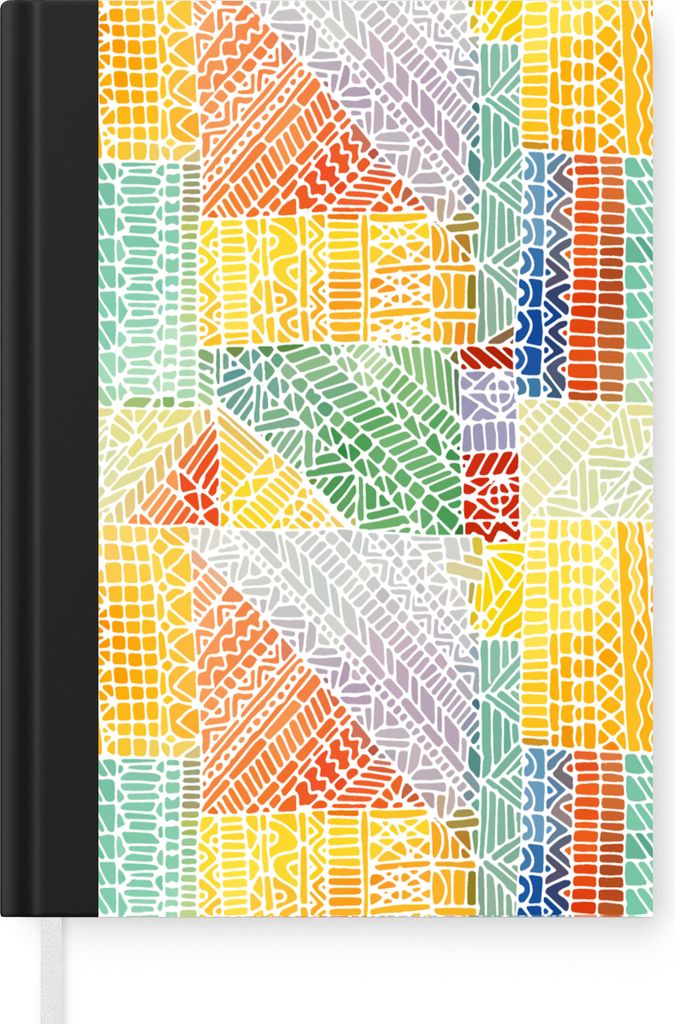 MuchoWow Notizbuch Tagebuch Haushaltsbuch Notebook A5 Muster - Mosaik - Abstrakt - Notizblock - Notizheft - Notebook - Schreibblock - Papier