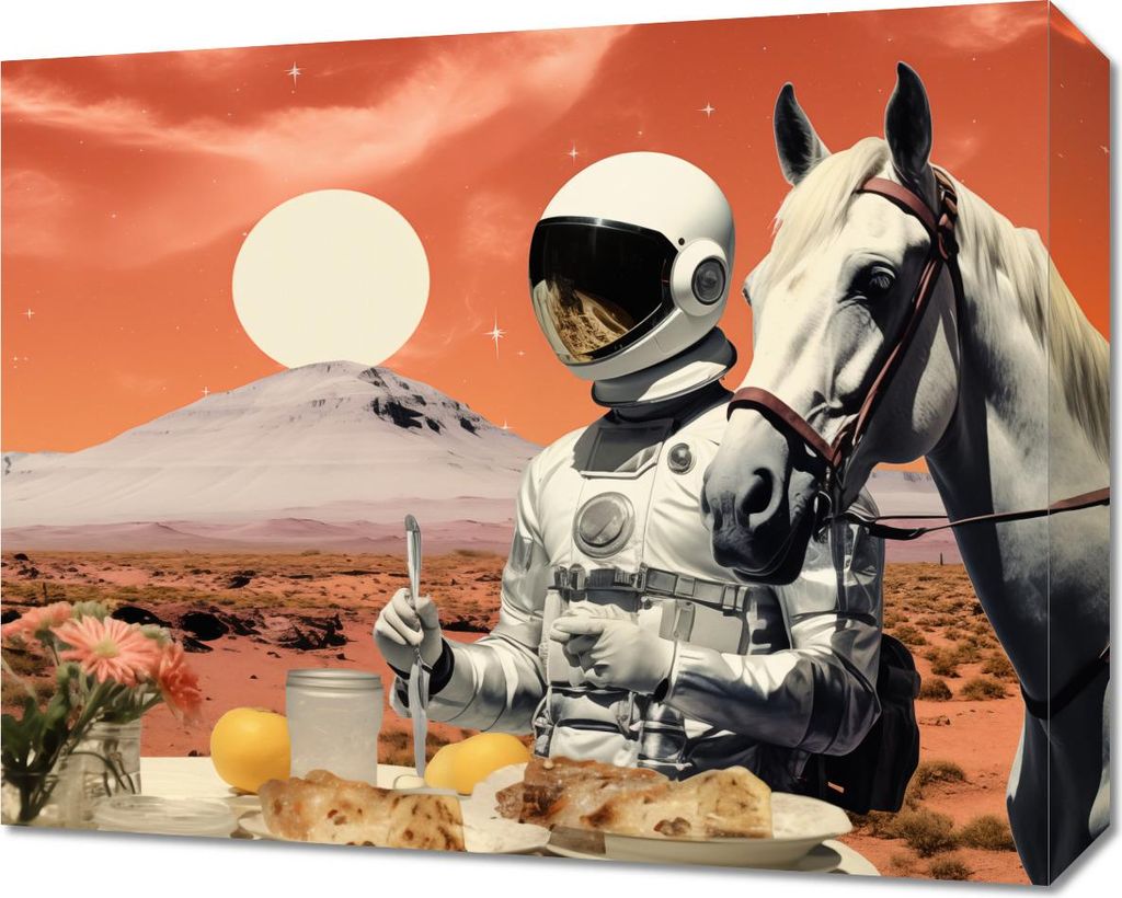 Bild 50x40cm Abendessen auf dem Mars