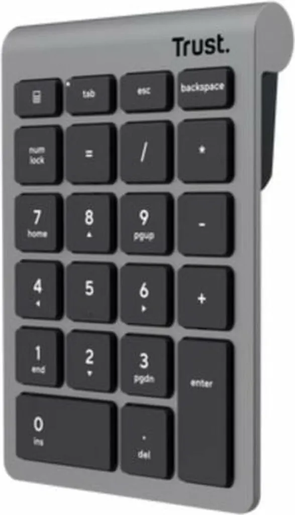 Finis les Câbles : Clavier Numérique sans Fil Trust Xalas Argent