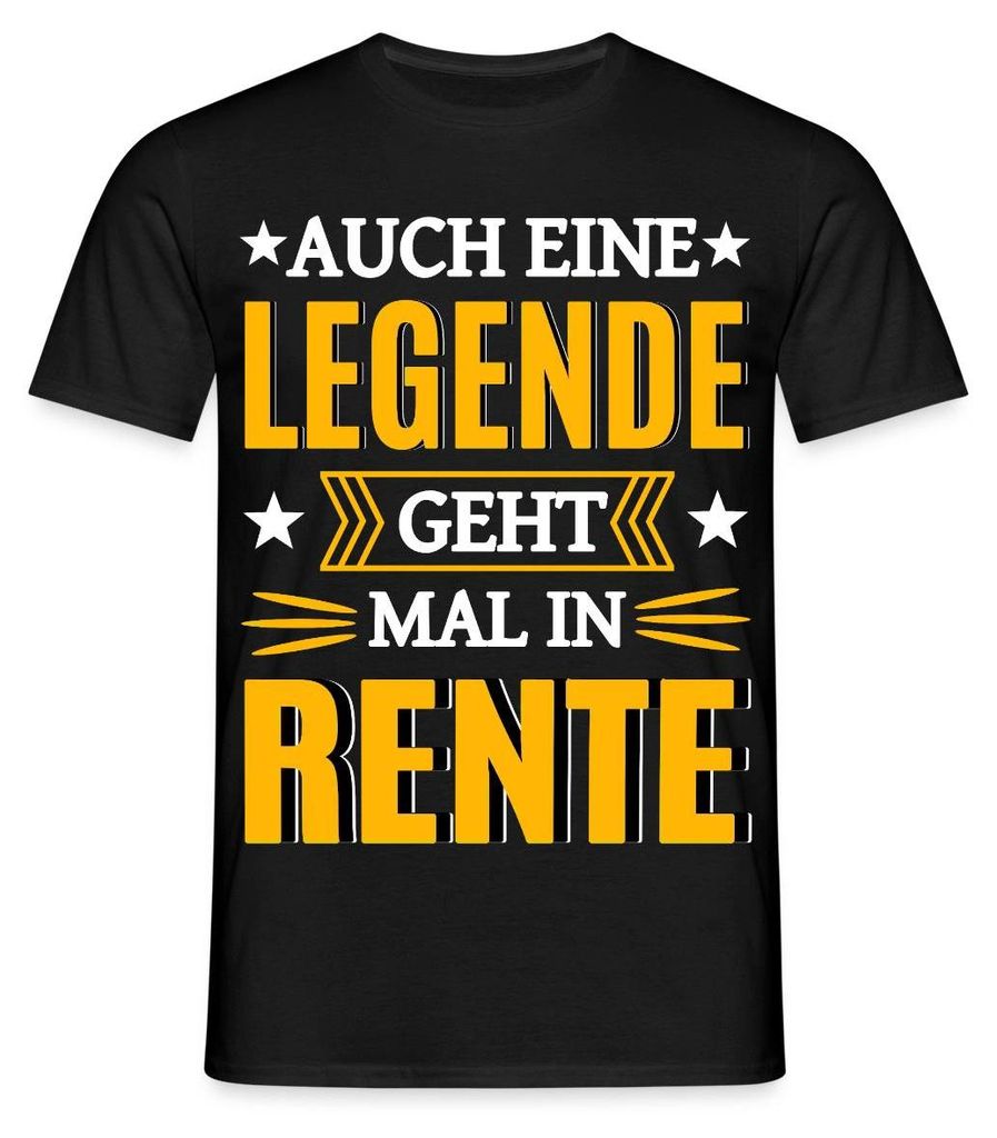 Spreadshirt Legende geht in Rente | Abschiedgeschenk Rentner Männer T-Shirt, XL, Schwarz