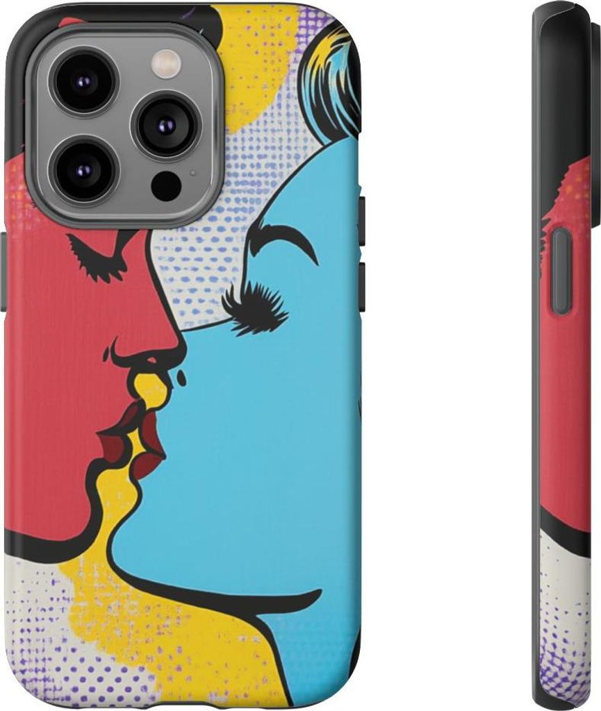 Pop Art Kuss – Handyhülle Kompatibel mit iPhone 14 Pro