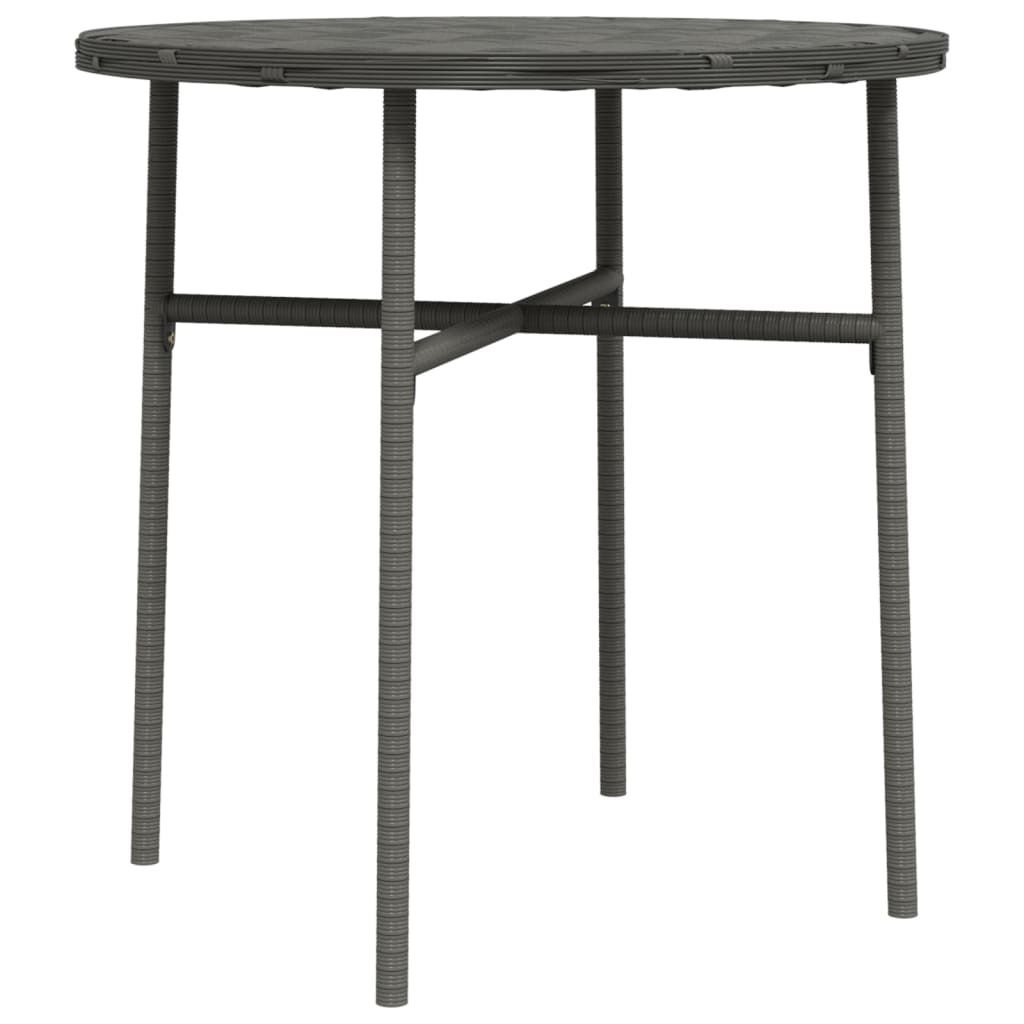 vidaXL Table d'appoint Gris 45 cm Poly rotin Image du produit 