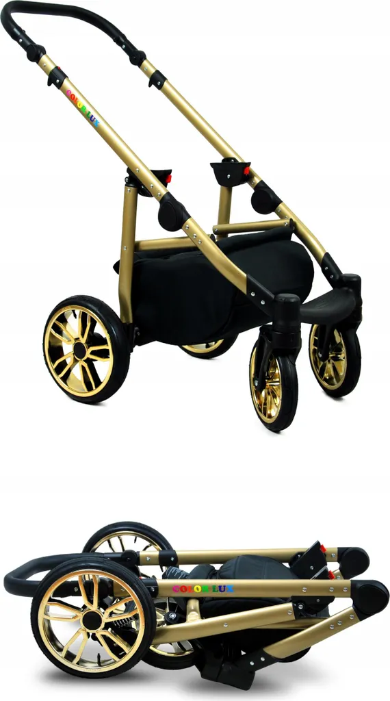 Poussette 3 en 1 Confortable et Légère Pack Trio Gold Jungle Complet