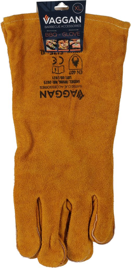 Guanti da barbecue Vaggan in pelle marrone taglia 11/XL Immagine del prodotto 