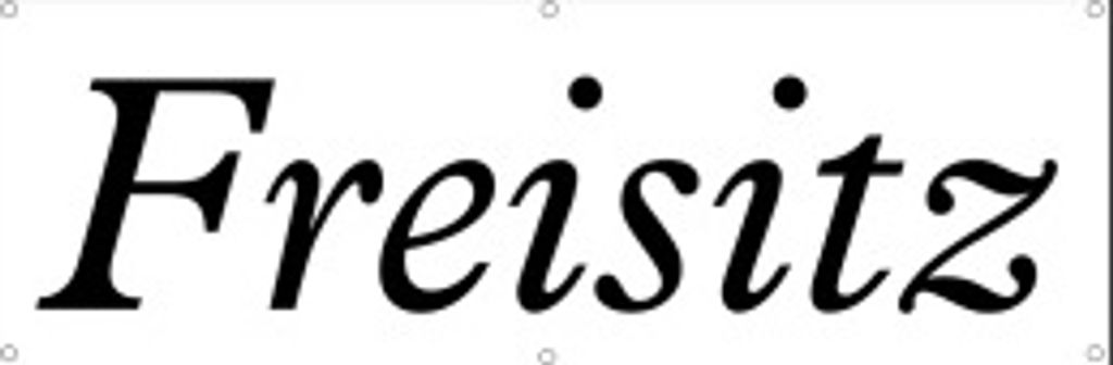 Werbeplane / Gerüstplane - p17 - Freisitz - Plane - Banner 150cm x 50 cm - für Baustelle, Garten, Zaun oder Veranstaltung