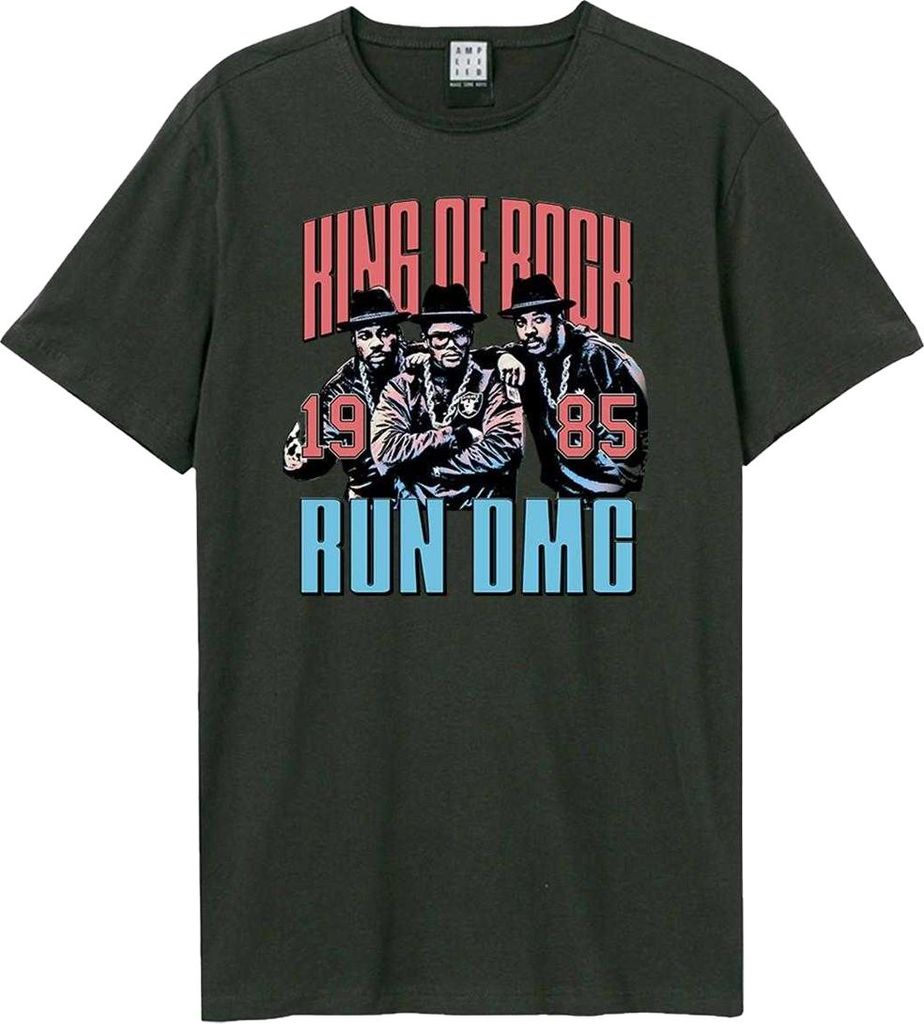 Amplified - "King Of Rock" T-Shirt für Herren/Damen Uni GD4232 (XL) (Holzkohle)