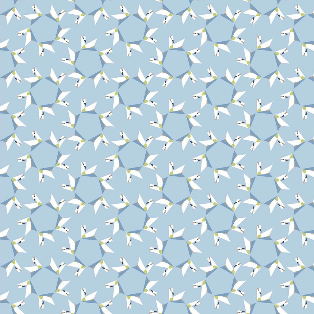 0,5m Baumwollstoff BeHappy Charming Swans Meterware 150 cm breit, Farbwahl