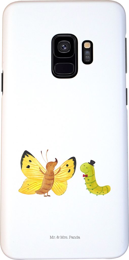 Mr. & Mrs. Panda Samsung Galaxy S9 Handyhülle Raupe Schmetterling - Weiß - Geschenk, Hütchen, Hülle, Smartphone, Hut, Lustige Sprüche, Handy S...