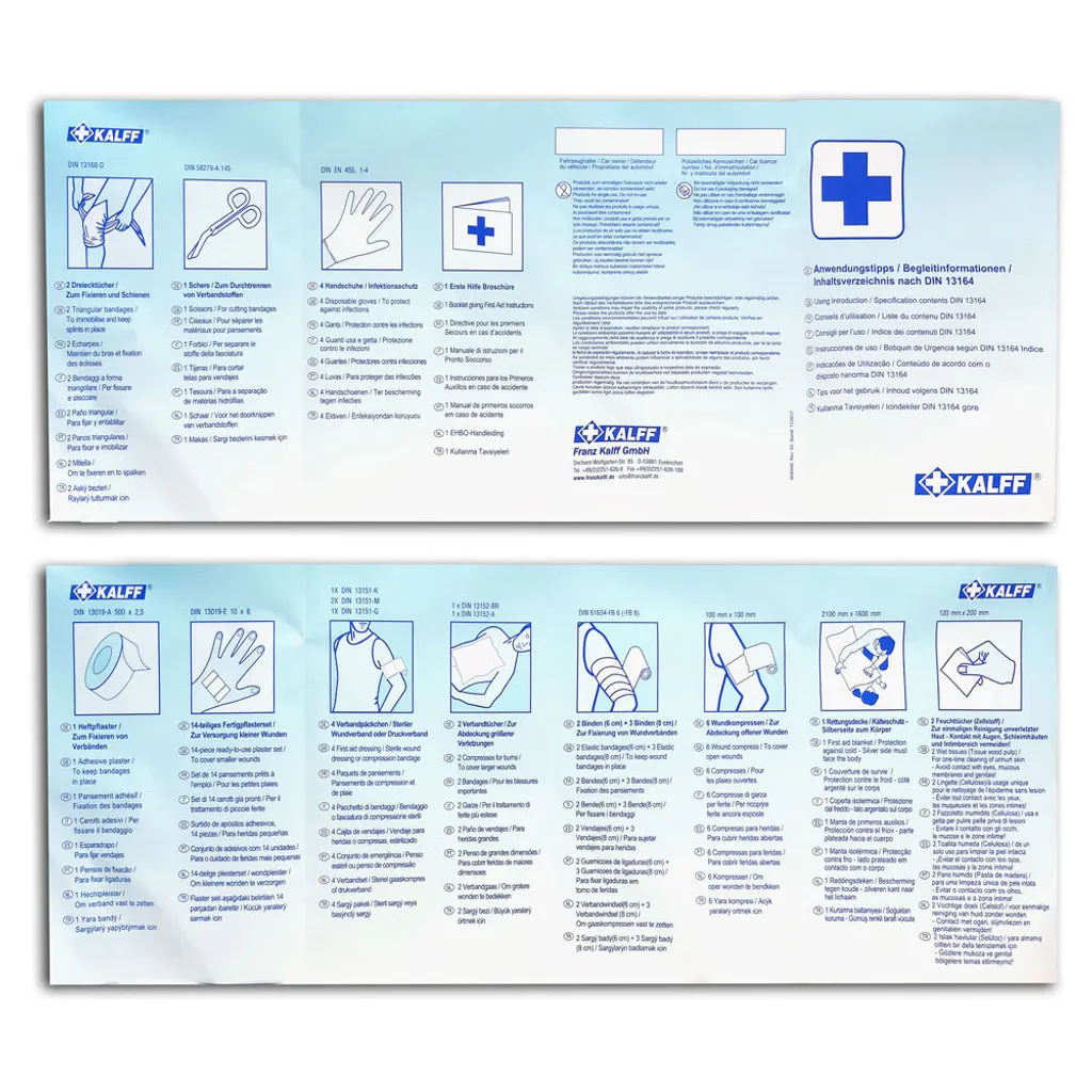 Kit Pronto Soccorso Auto Soft Approvato DIN 13164 - Qualità Certificata - 5