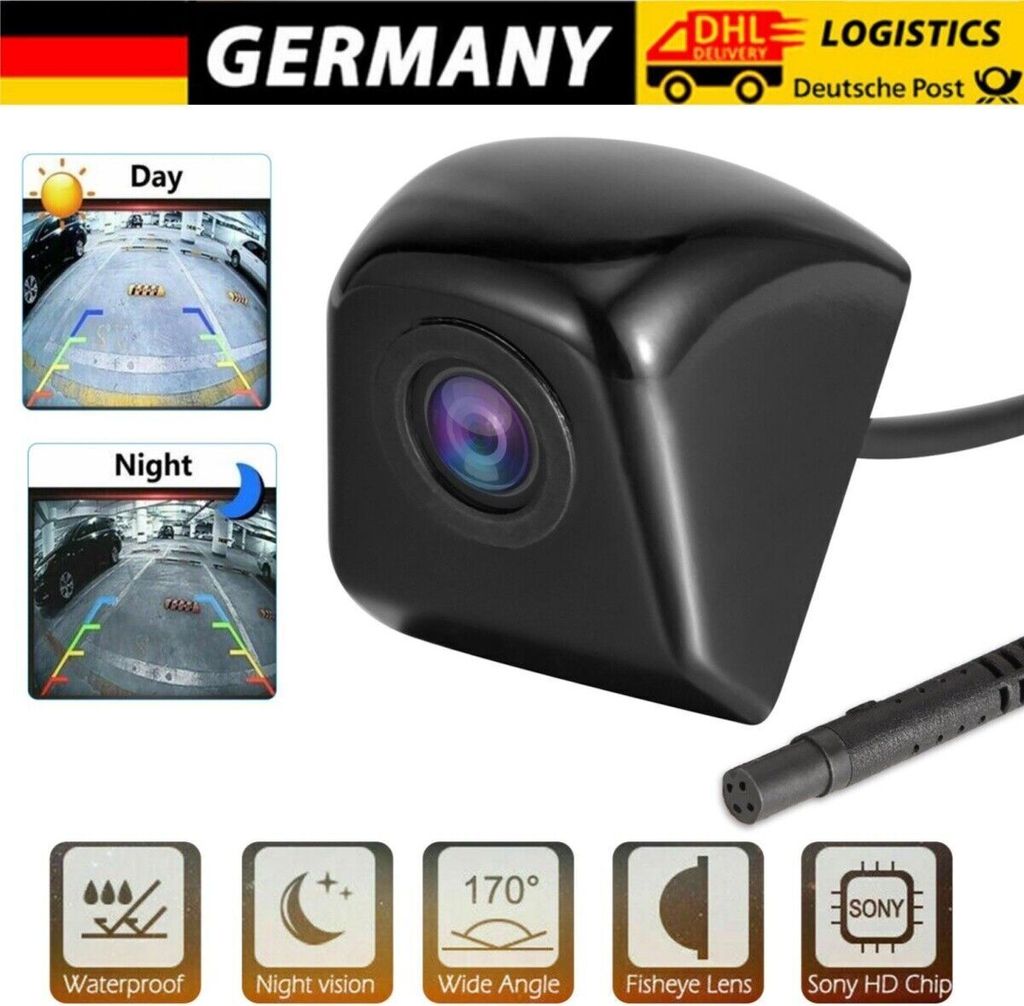 Rückfahrkamera Autokamera Unterbau Metall 170° Grad Produktbild 