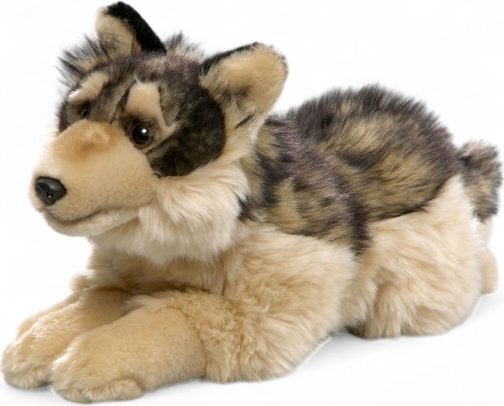 Carl Dick Wolf liegend ca. 38cm Plüschtier, Stofftier, Produktbild 