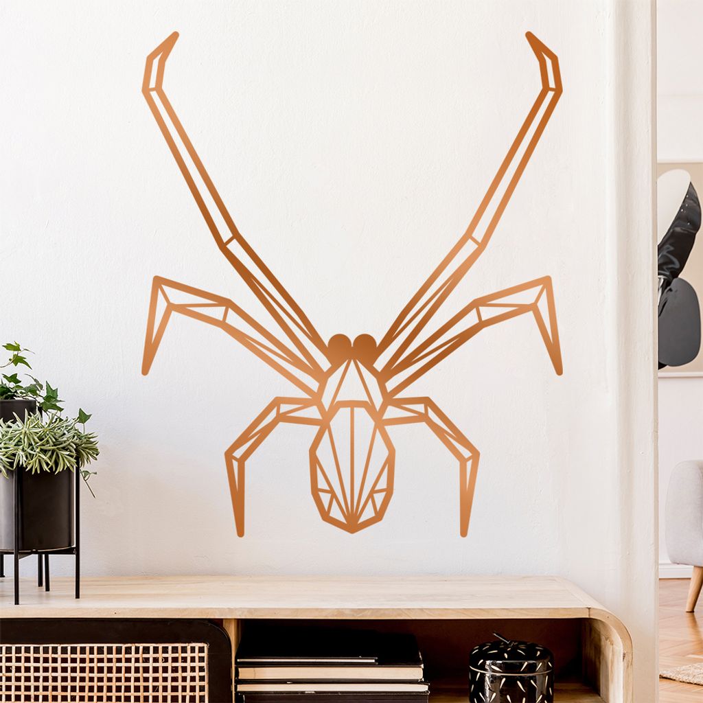 Schwarze Witwe Polygon Wandtattoo Wandaufkleber Wall Sticker - Dekoration, Küche, Wohnzimmer, Schlafzimmer, Badezimmer