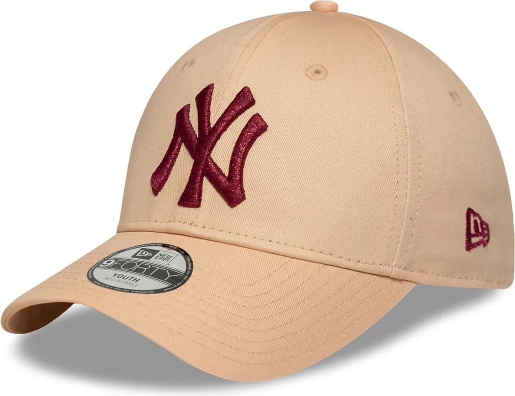 Casquette New Era Enfant Ajustable Rose NY Yankees 9Forty Metal