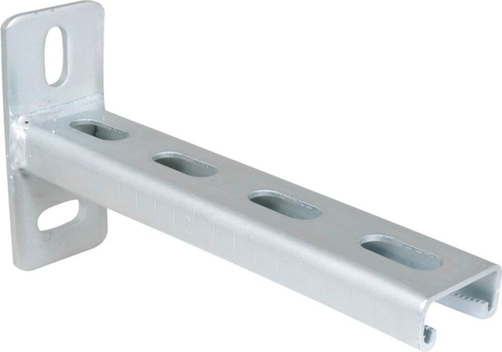 BIS RapidStrut Schienen-Wandkonsole, BUP1000, gelocht, 41x21mm, 300mm