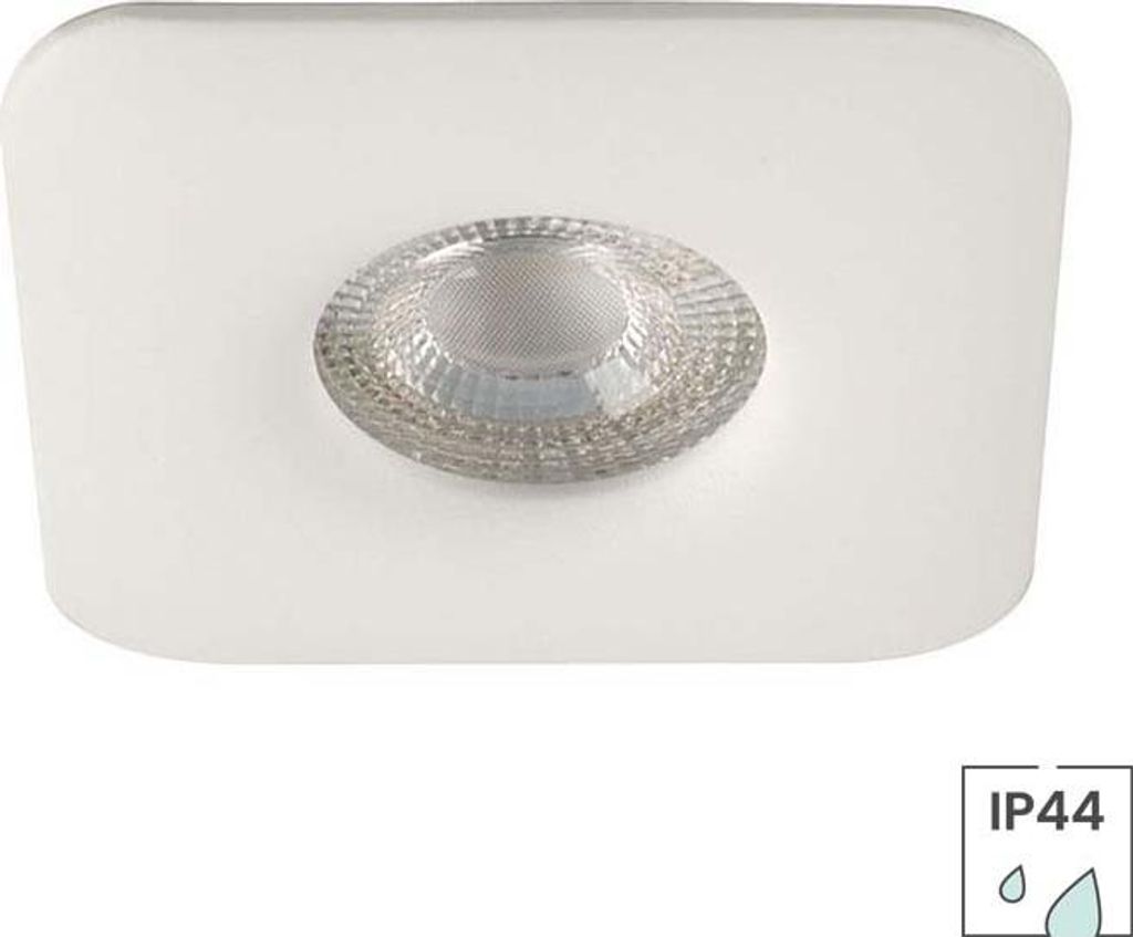 10er-Set Bad-Einbaustrahler Marina | IP44 | Quadratisch | Weiß