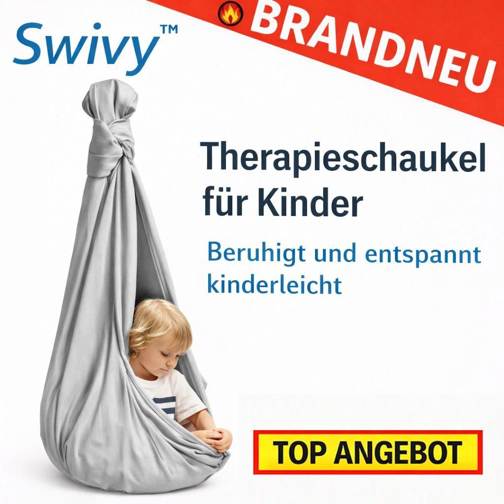 Swivy Therapieschaukel für Kinder Hängematte Indoor Sensorische Schaukel 150kg: Grau