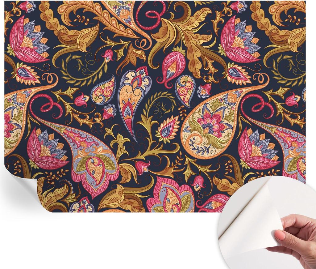 Selbstklebende Wandtapete - Dekorative Tapete für Wohnzimmer - Klebefolie für Wandbilder - Tapetenfolie für Wanddekoration - 312x219 cm - Buntes...