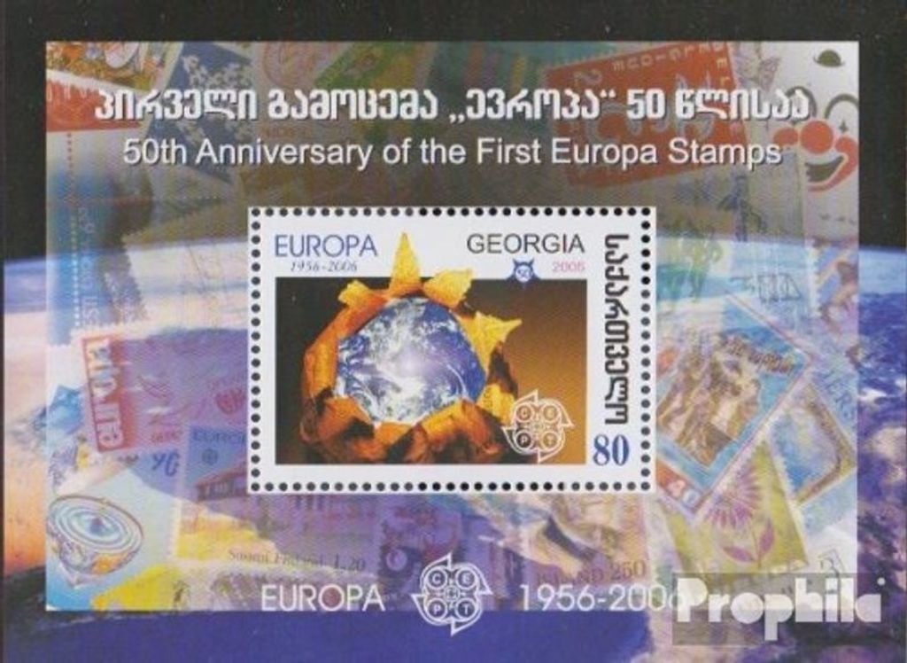 Briefmarken Georgien 2006 Mi Block38 (kompl.Ausg.) postfrisch 50 Jahre Europamarken