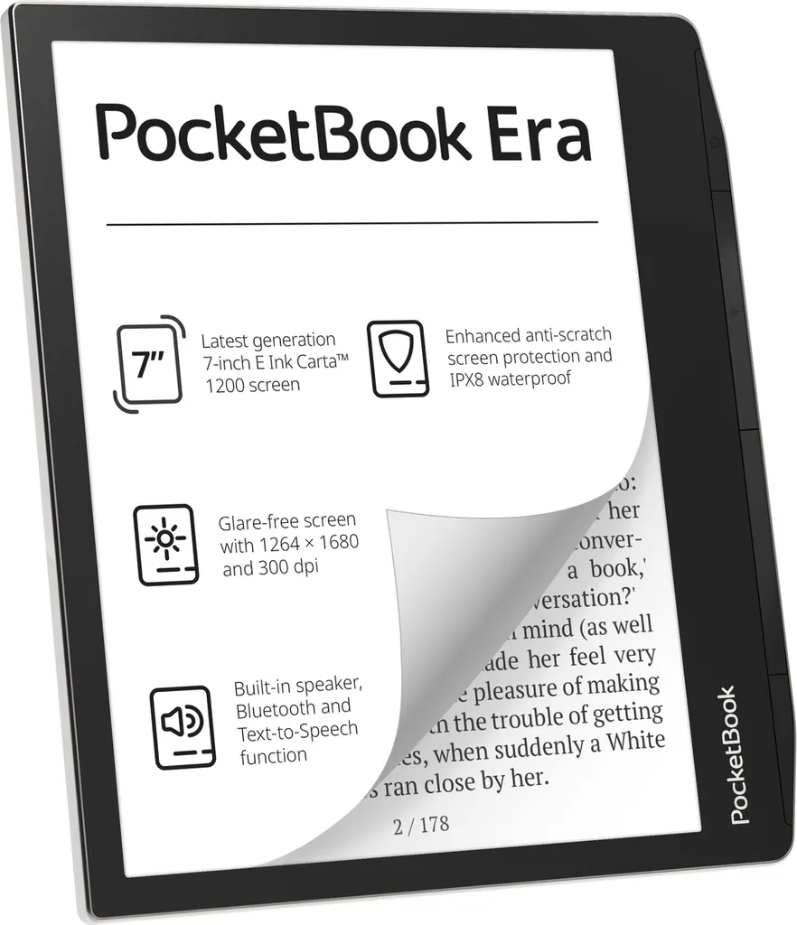 PocketBook Era Stardust Argent 16 Go : Lisez sans fatigue oculaire