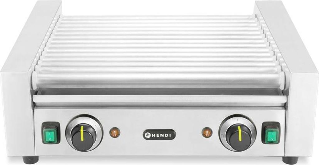 Rollengrill – 2 Zonen, 14 Rollen, 230V/1230W, 566x640x(H)192mm