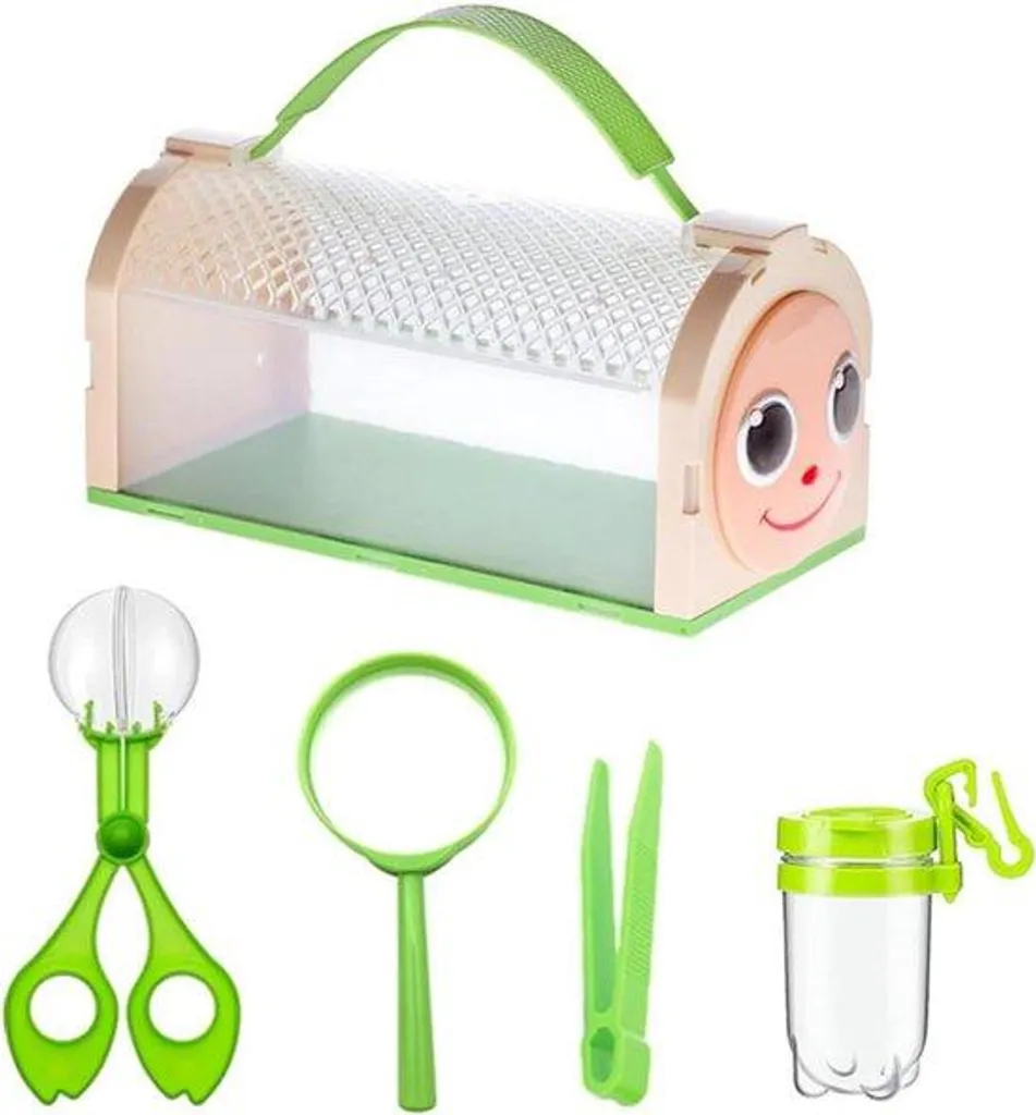 Kit capture d'insectes vert avec loupe pour l'observation de nature