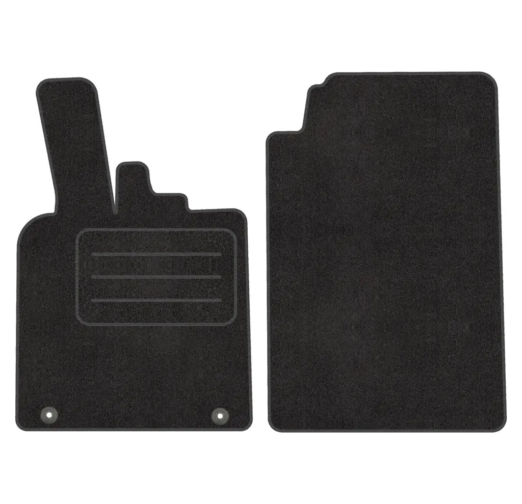 Set Tappetini Su Misura Smart 451 2007-2014 Velluto 800g/mq Nero