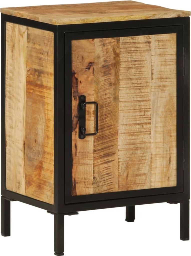Badschrank 40x30x60 cm Massivholz Mango und Eisen