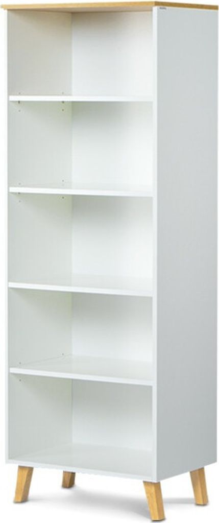 Konsimo Drehtürenschrank mit Schubladen "FRISK", Weiß, Spanplatte, Scandinavian, 100x195x58cm
