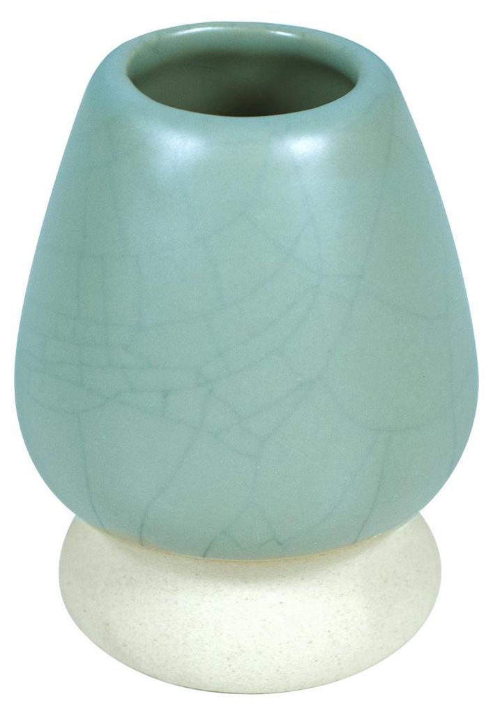 Cebador - Matcha Chasen Halter Kusenaoshi Kiretsu Helle Blau 7,5cm - Bewahrt Form Der Bambusbesen - Chasentate Mit Effektvoll Rissen - Matcha Zubehör
