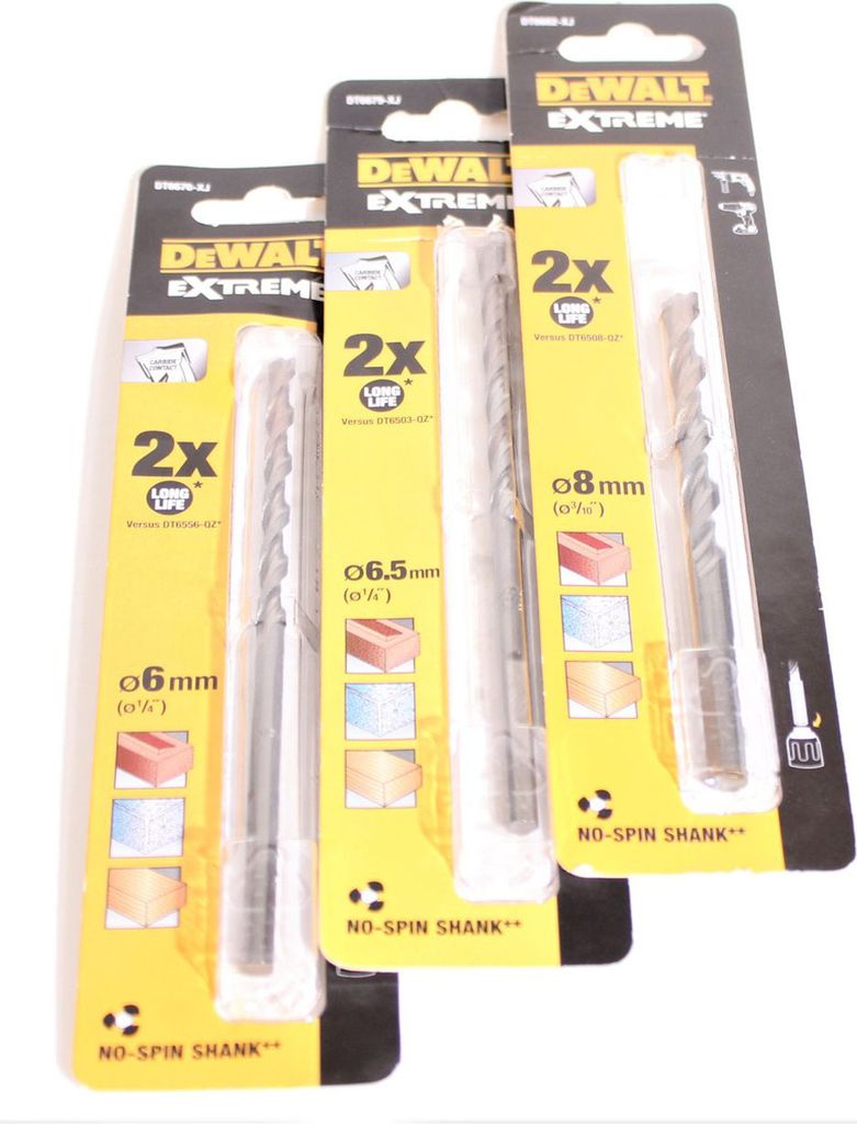 DEWALT Extreme Long Life Steinbohrer 6, 6,5,...