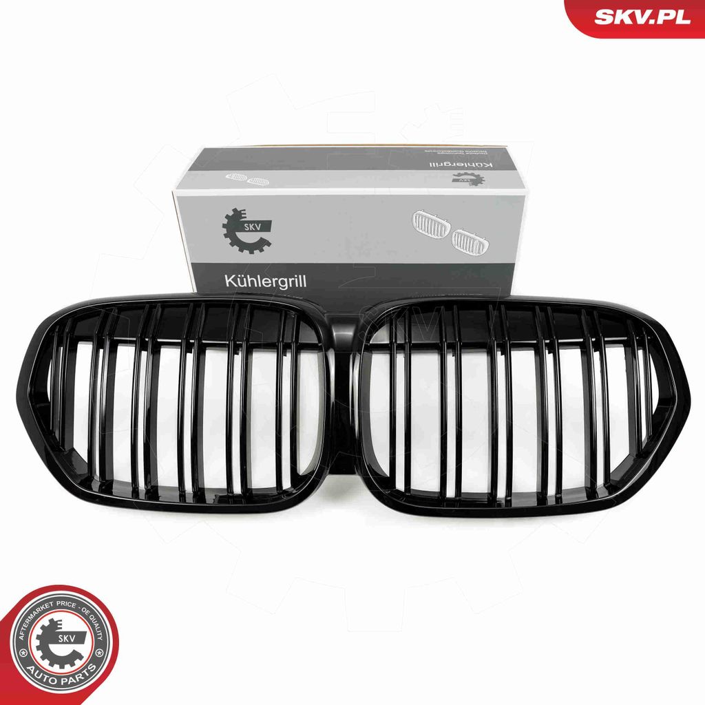 ESEN SKV 66SKV243 Kühlergrill Frontgrill für BMW X1 (F48) Mitte Glänzend Schwarz