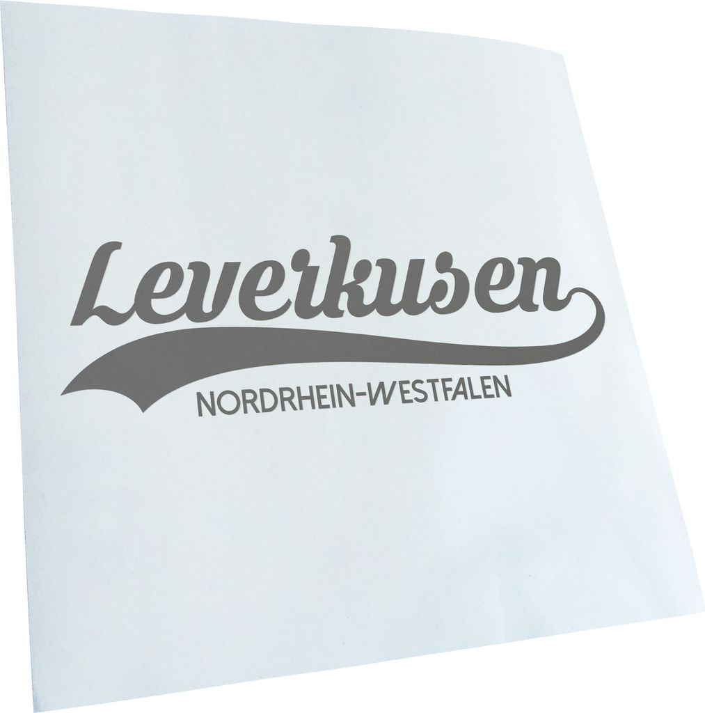 Kiwistar - Autoaufkleber - Leverkusen Nordrhein-Westfalen - Grau - 40x12cm - Aufkleber für Auto, Laptop, Fahrrad, LKW, Motorrad mehrfarbig JDM Dec...