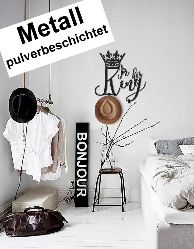 Design 3D Garderobe Kleiderhaken 35 x 40 cm King König Deko Wanddeko Archtwain Studio Design Industrie Look MD-134