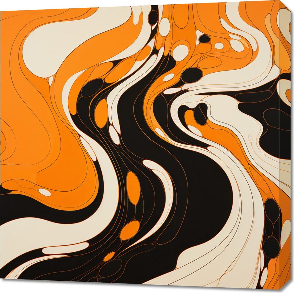 Bild 70x70cm Tanzende Tinte