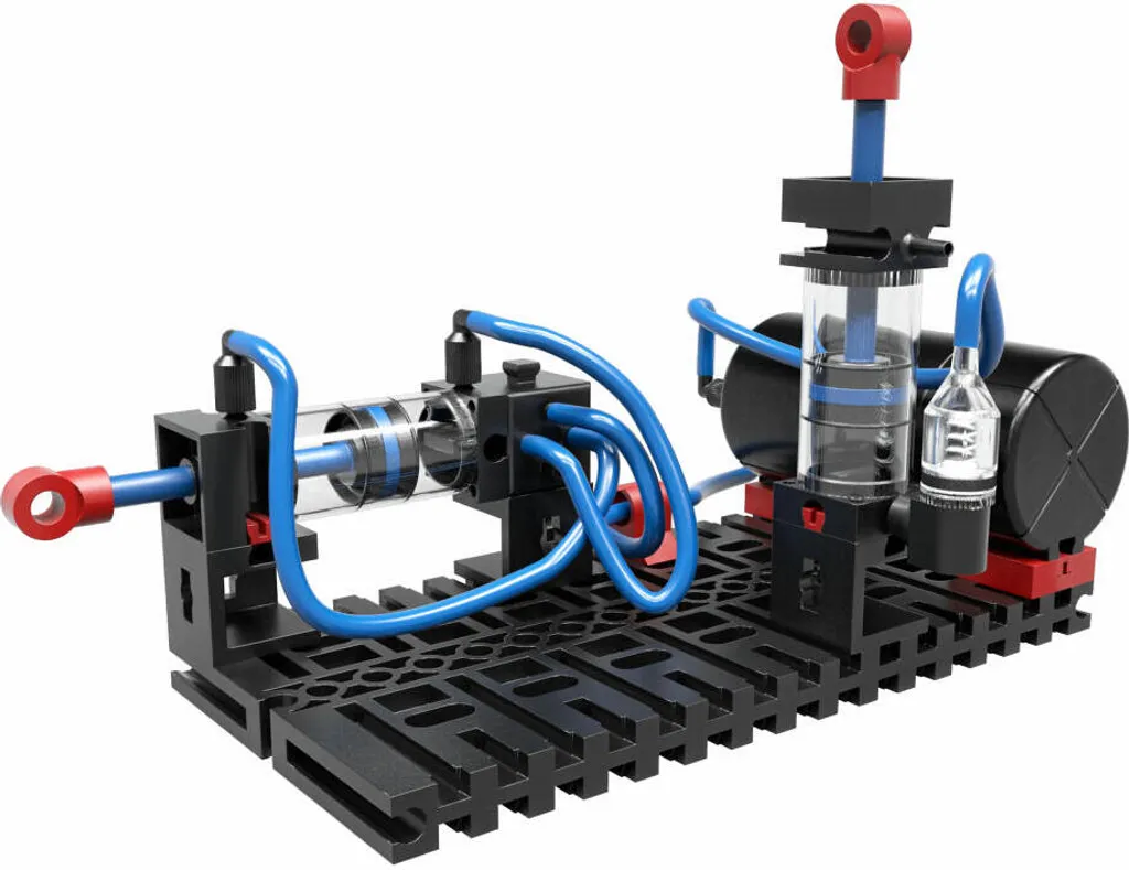 Kit Pneumatic Power fischertechnik avec Vérins et Compresseur Manuel - 12