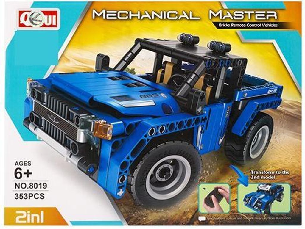 2-in-1 Fernsteuerbares Konstruktionsauto-Set