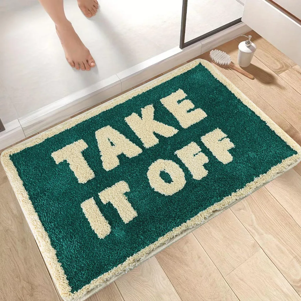 Tapis de salle de bain pour douche et baignoire vert doux 50x80 cm Pro