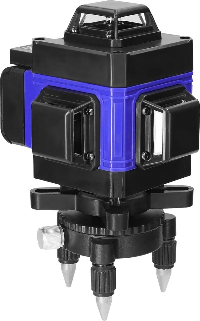 Dispositivo di livellamento laser 4D multifunzionale con 16 linee, 3°, macchina autolivellante, dispositivo di livellamento ricaricabile a batteria al litio USB con lunghezza di 1,2 m, stativo a tre vie regolabile in lega con asta di prolunga - 6