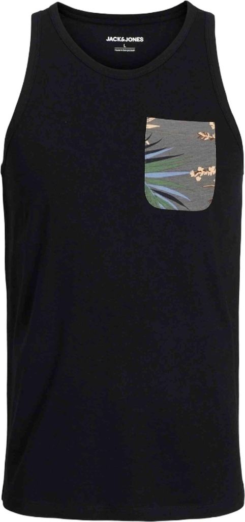 Jack & Jones Hawaii Pocket ärmelloses T-shirt Schwarz S Herren Schwarz S
