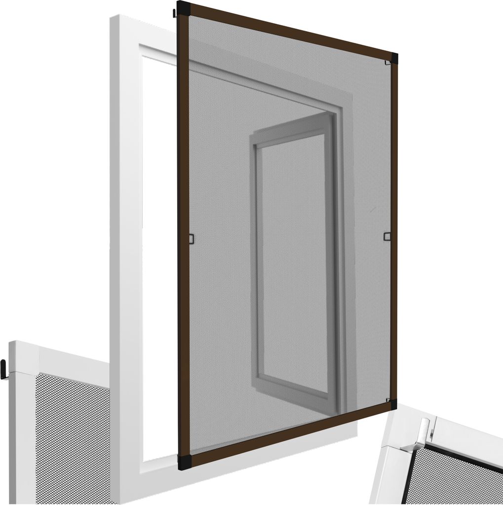 tectake® Fliegengitter mit Aluminiumrahmen, 100x120 cm, Produktbild 